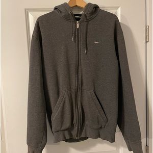Vintage Nike Grey Tag Zip Up Sweatshirt Large